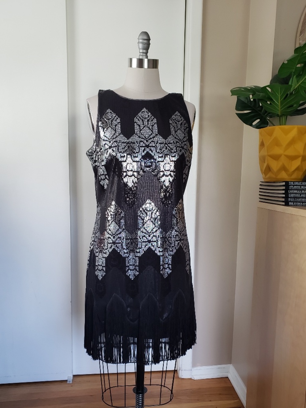 WHBM Sequin Fringe Dress Size Large